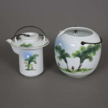 Kleine Teekanne mit Einsatz - China, Porzellan, ov… - Foto 4