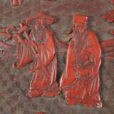 Schnitzlack-Deckeldose - China, Qing-Dynastie, Auß… - Foto 3