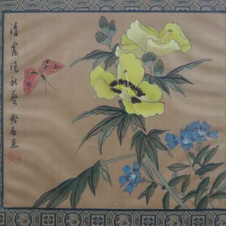 Konvolut chinesische Seidenmalereien - 5 Stück, Ch… - Foto 4