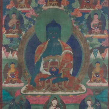 Thangka der acht Medizinbuddhas - Tibet 19./20.Jh.… - фото 2
