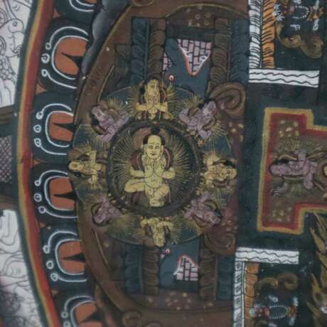 Mandala-Thangka - Tibet / Nepal 20.Jh., Gouache un… - photo 9