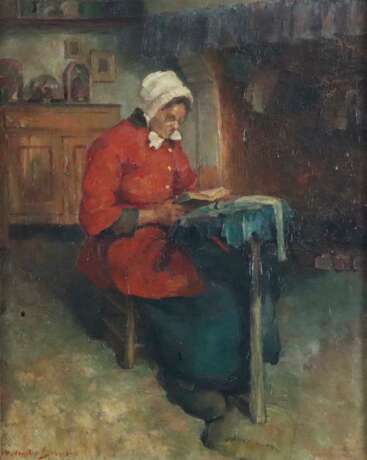 Bossche, Hubert van den (1874-1957) - Lesende Klöp… - Foto 1