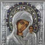 Oklad-Ikone "Gottesmutter von Kasan" (Kazanskaja)… - фото 3