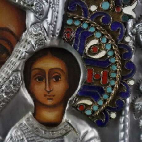 Oklad-Ikone "Gottesmutter von Kasan" (Kazanskaja)… - Foto 5