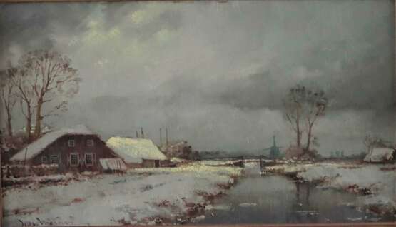 Voerman (20.Jh.) - Holländische Winterlandschaft,… - фото 1