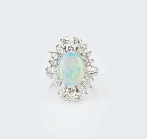 Opal-Brillant Ring. - photo 1