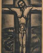 Georges Roualt. Georges Rouault (Paris 1871 - Paris 1956). Sous un Jésus en croix oublié là.