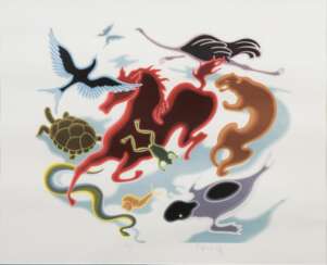 Victor Vasarely (Pécz 1908 - Paris 1998). Étude de mouvement - Zoo.