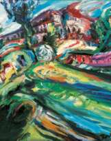 Roland Borchers (Leipzig 1958). Expressive Landschaft.