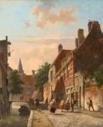 Adrianus Eversen. Adrianus Eversen (Amsterdam 1818 - Delft 1897). In einer niederländischen Stadt.