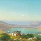 Cesare Uva (Avellino 1824 - Neapel 1886). Paar Gegenstücke: Süditalienische Landschaften. - photo 1