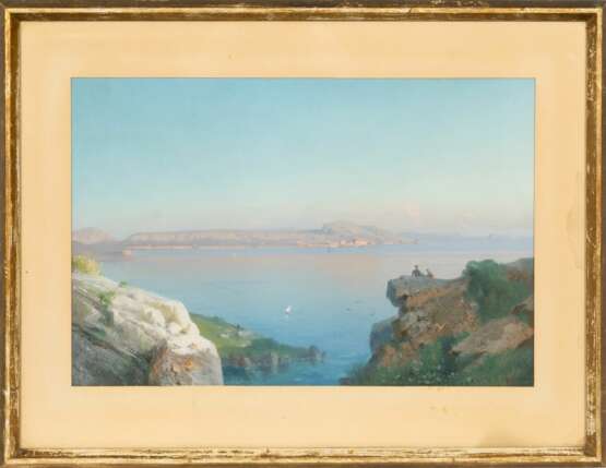 Cesare Uva (Avellino 1824 - Neapel 1886). Paar Gegenstücke: Süditalienische Landschaften. - Foto 3