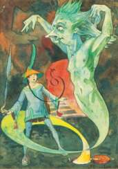 George Henry Broomfield (1891 - 1942). Aladin und die Wunderlampe.