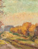 Arthur Illies (Hamburg 1870 - Lüneburg 1952). Knick im Herbst.