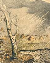 Otto Tetjus Tügel (Hamburg 1892 - Bremervörde 1973). Regenböe im Moor.