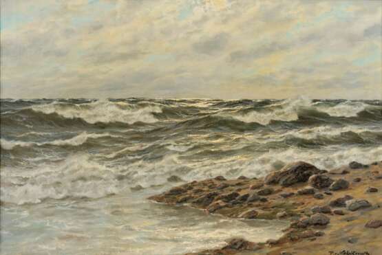 Patrick von Kalckreuth (Kiel 1898 - Starnberg 1970). Wellen am Strand. - Foto 1