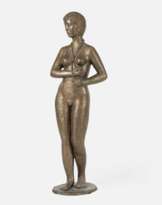 Adolf Riesen (1908 - 1982). Stehender Akt mit Perlkette.