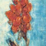 Christian Rohlfs. Rote Blüte auf blauem Grund (Canna Indica) - фото 1
