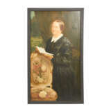 WINTHER (Maler/in 19./20. Jahrhundert), "Dame beim Lesen, neben einem Stuhl stehend" - photo 2