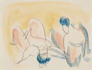 Ernst Ludwig Kirchner. Zwei liegende weibliche Akte