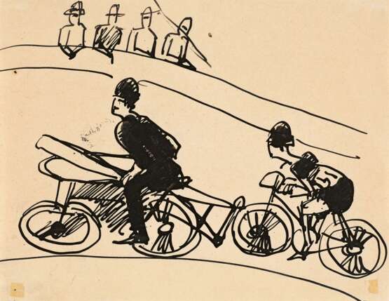 Ernst Ludwig Kirchner. Steherrennen, Radrennen mit Motorvorspann - фото 1