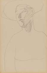 Amedeo Modigliani. Frau mit Hut im Halbprofil