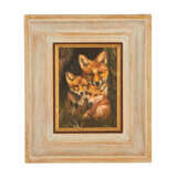 KAISER ? (undeutlich signiert, Maler/in 20. Jahrhundert), "Drei junge Füchse", - Foto 2