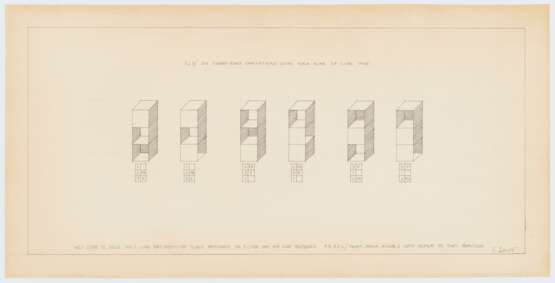 Sol LeWitt. 123/ Six Three-Part Variations Using Each Kind of Cube Once - photo 2