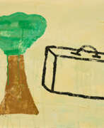 Дональд Бэхлер. Donald Baechler. Composition with suitcase and tree