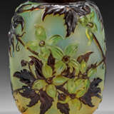 Seltene "Soufflé"-Vase mit Clematis-Dekor von Gallé - Foto 1