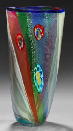 Moderne Murano-Vase mit Murrinen-Dekor - photo 1