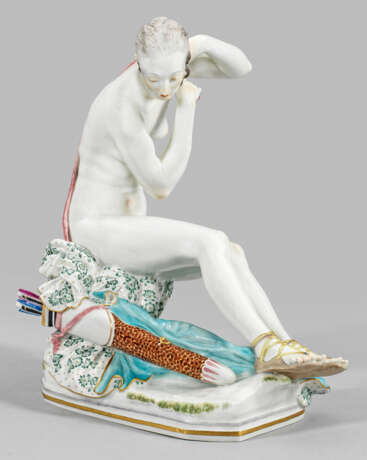 Art Déco-Figur "Sitzende Diana" von Meissen - Foto 1