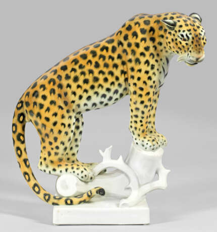 Große Art Déco-Tierfigur "Leopard" - Foto 1