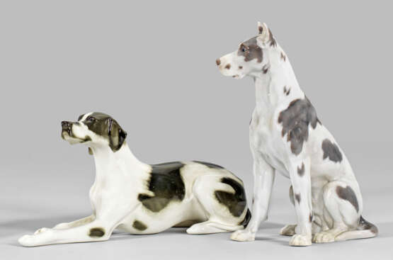 Zwei Tierfiguren "Deutsche Dogge" - Foto 1