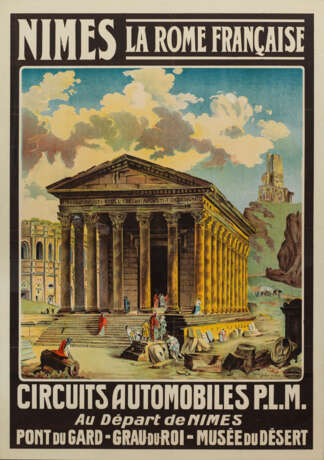 Großes Reise-Plakat "Nimes La Rome Française". Originaltitel - photo 1