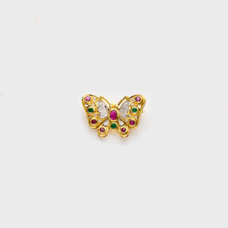 Multicolor-Schmetterlingsbrosche - Foto 1