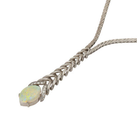 Collier mit 1 Opal und Brillanten - Foto 4