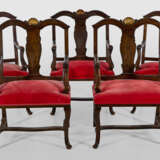 Satz von fünf großen Armlehnstühlen im Barock-Stil - фото 1