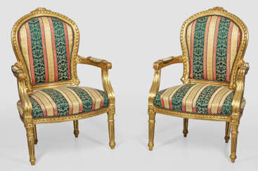 Paar Armlehnsessel im Louis XVI-Stil