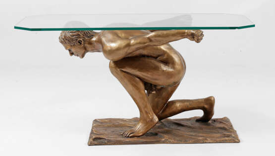 Skulpturaler Tisch "Inconscio" mit Männerakt von Nicola Voci - Foto 1