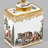 Meissen Teedose mit Teniers-Szenen - photo 1