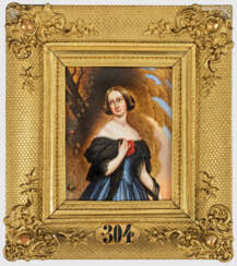 Porzellangemälde "Porträt von Alexandrine Herzogin von