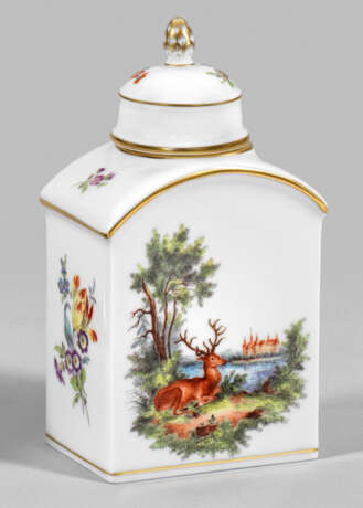 Teedose mit Jagd- und Blumendekor - фото 1
