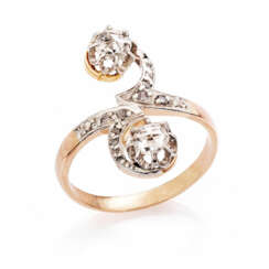 Belle Époque Toi-et-Moi Ring mit Diamanten