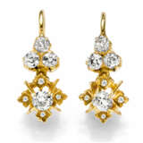 Paar Retro Diamantohrhänger «Kreuzblüte» - photo 1