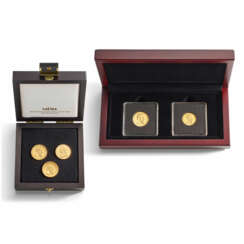 Sammlung von fünf Goldmünzen