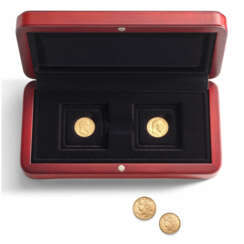 Sammlung von vier europäischen Goldmünzen