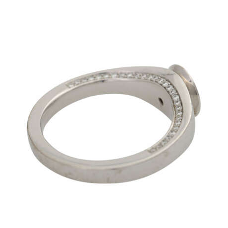 Ring mit 1 Brillant, ca. 0,6 ct, GW(K)/SI, - Foto 3