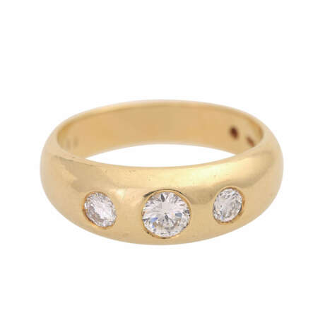 Ring mit 3 Brillanten, zusammen ca. 0,5 ct, - фото 1