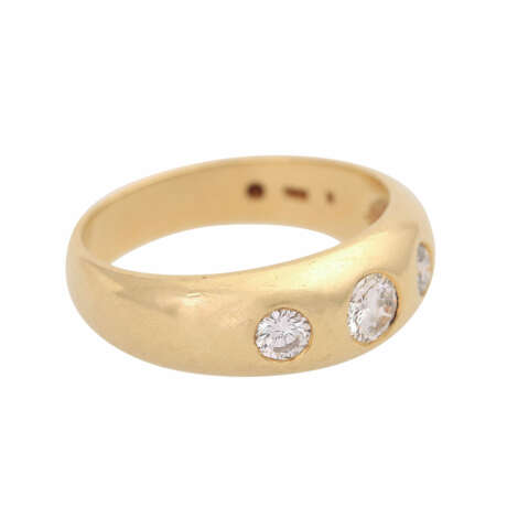 Ring mit 3 Brillanten, zusammen ca. 0,5 ct, - photo 2